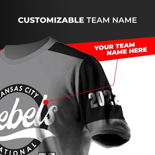 CUSTOM T-Shirt JERSEY Personalized Name - Rebels 2022 - Fastpitch Softball - Picture 3 of 7