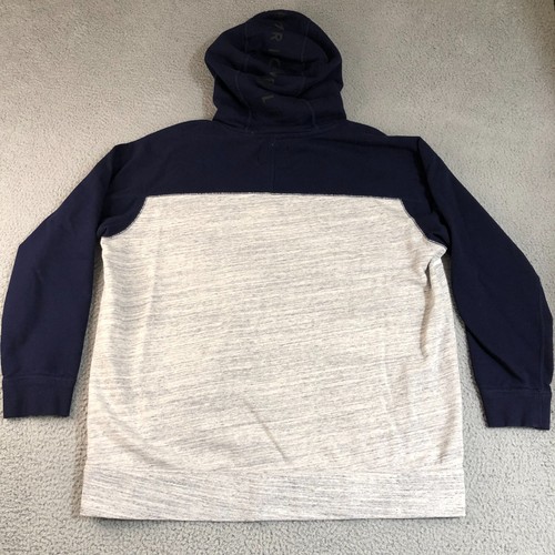 American Eagle Hoodie Mens XXXL Gray Pullover Logo Spell Out Preppy Sweatshirt - Picture 5 of 8