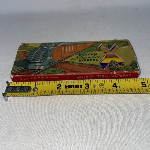 AMERICAN PENCIL CO. STREAMLINE EXPRESS CRAYON BOX 1930s - Picture 7 of 7