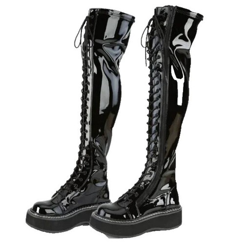 NEW! Men`s Punk Gothic Rivet Motorcycle PU Faux Leather Boots With Studs-BLK Amazon.com: Idopy Men`s Punk Gothic Rivet Motorcycle PU Faux  main image 4