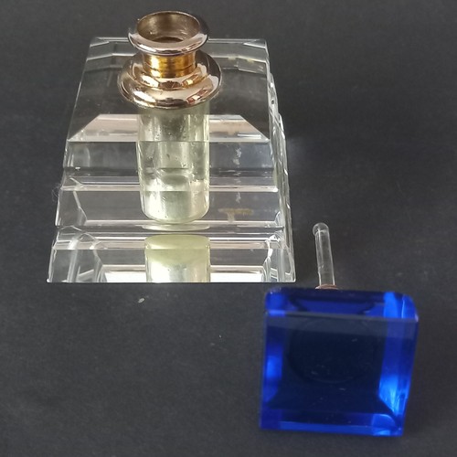 Vintage Bottle Beautiful Perfume Crystal Cut Glass Art 10ml Empty Height 7.3 cm - Picture 9 of 24