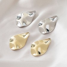 10pcs Gold/Silver Waterdrop Charm,14K Gold Plated Brass Teardrop Pendant