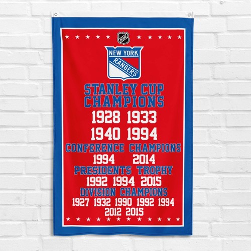 For New York Rangers 3x5 ft Banner Ice Hockey Stanley Cup Champions Flag - Picture 6 of 12