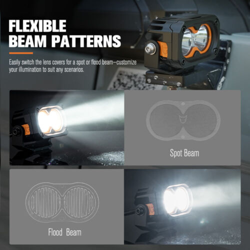 Lightfox Pair 3" Cygnus-2 Osram LED Pod Lights Work Light Driving Lamp 4WD - Picture 5 of 10