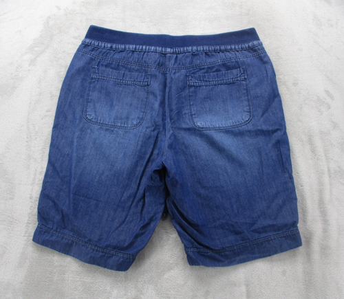 Gloria Vanderbilt leichte Bermuda zum Überziehen Damen 8 blau dunkle Waschung - Bild 5 von 12