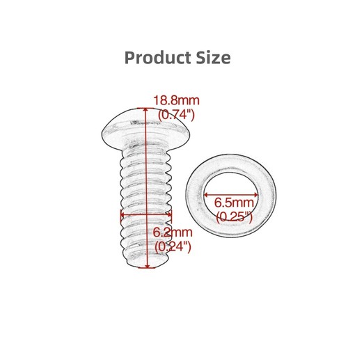 6 viti bulloni ferramenta coperchio derby inox per Harley Touring Softail Sportster - Foto 4 di 10