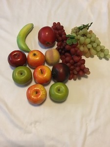 Miniature-Fruit-12-Pieces-Realistic-Fake-Fruit-Theatre-Prop-Decor-Large-Lot