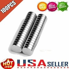 100PCS Super Strong N35 Round Disc Neodymium Mini Fridge Magnets Rare Earth New