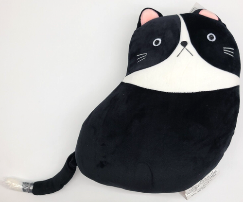 RARO Daiso Japonés Negro Peluche Gato Muñeca Lindo Suave Juguete de Peluche 14" - Imagen 8 de 10