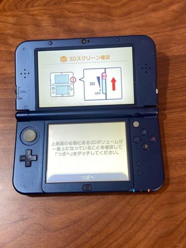 New Nintendo 3DS XL LL Metallic Blue Console Japanese Tested Used - Picture 3 of 3