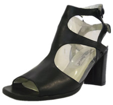 Charles David Black Sandals Stacked Heels Size 5 1/2