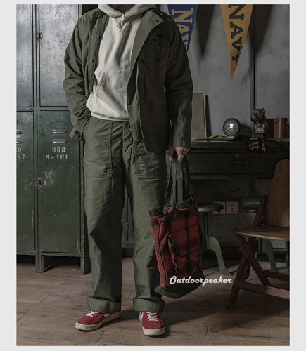NON STOCK OG-107 Fatigue Utility Pants Military Baker Trousers Sateen Army Green - Picture 12 of 36