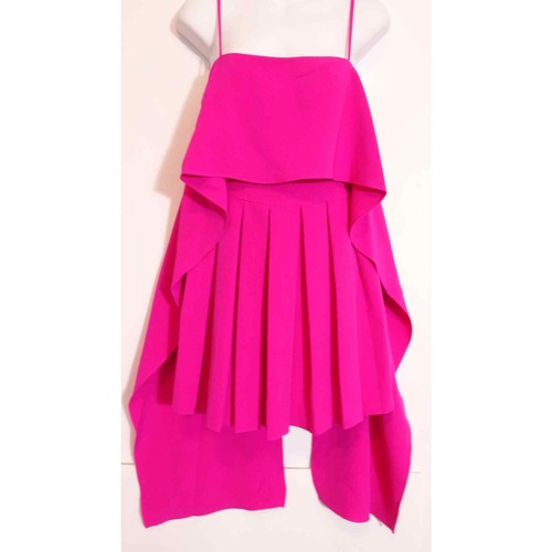 LBV Women's Pink Pleated Wing Mini Dress Sz 2 NWT 498 - Picture 2 of 12
