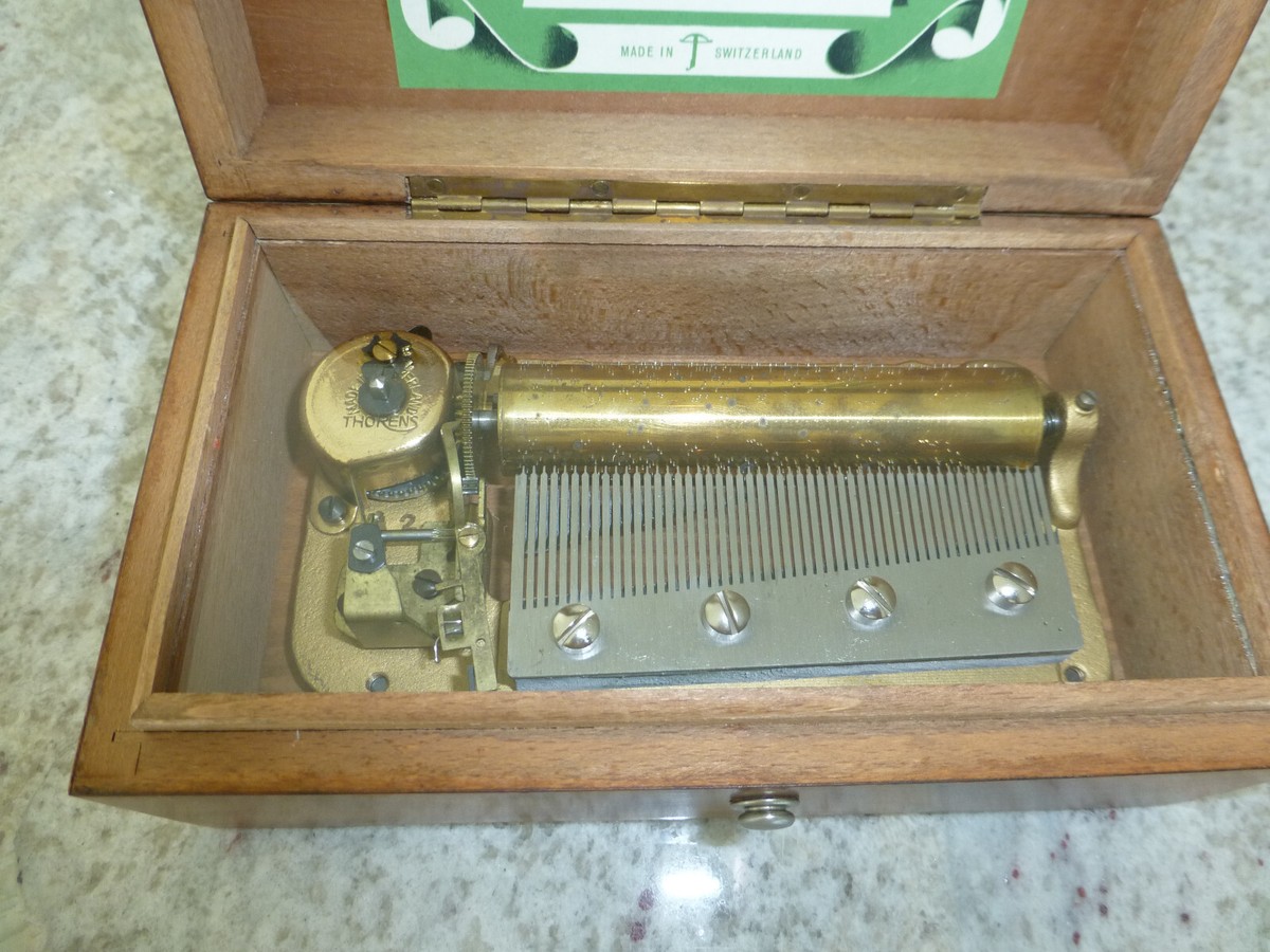 EXC Vintage Swiss Thorens Pre Reuge Music Box 50 Key 3 Song (Watch