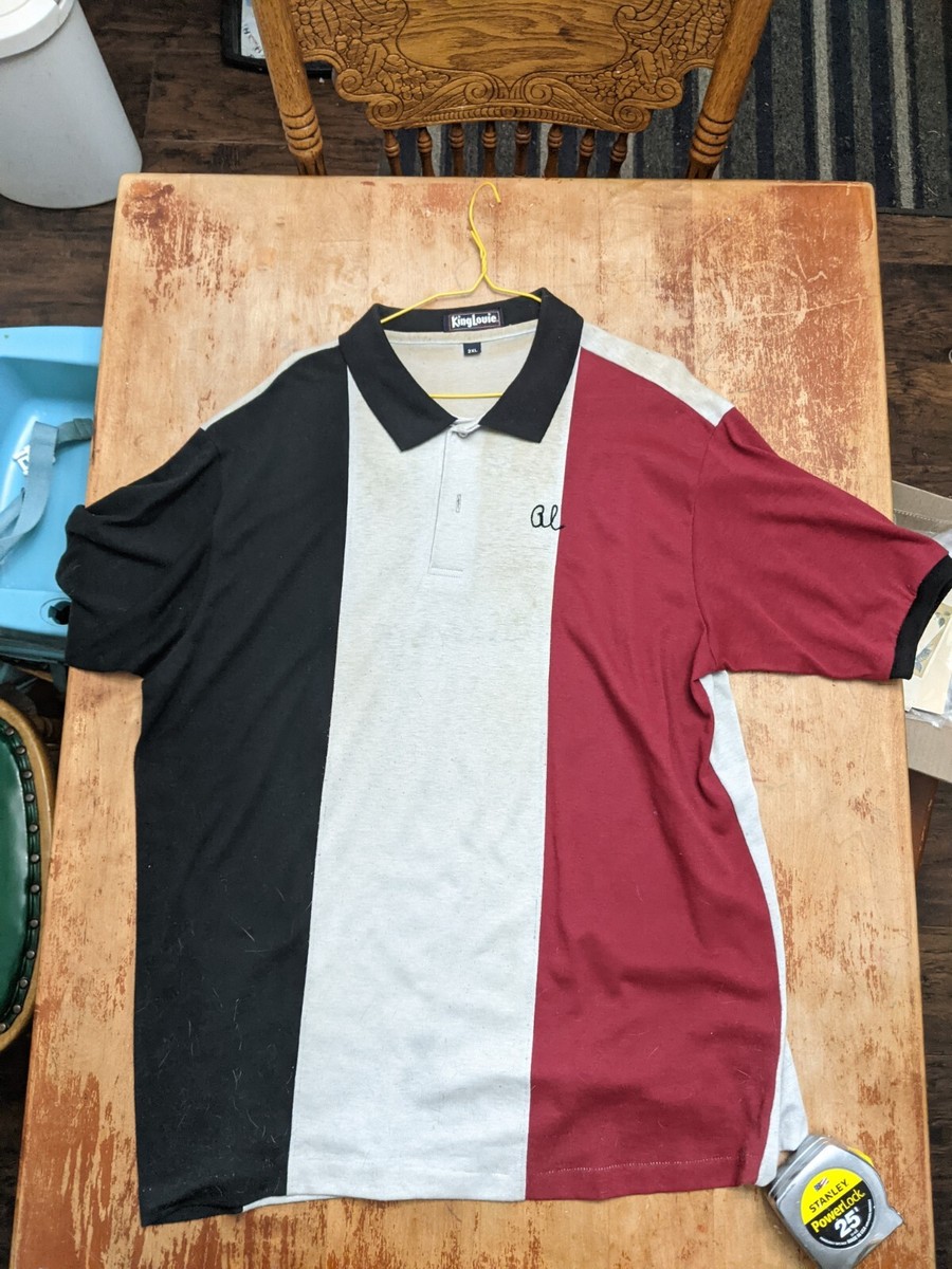 ウェア・シャツ 60's vintage king louie bowling shirt XL Vintage King Louie Red White XL XLARGE Collared Short Slv