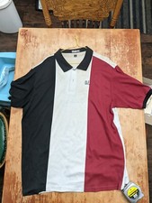 VTG Men's King Louie Bowling Shirt Extra Large Embroidered Red Grey Black Patch