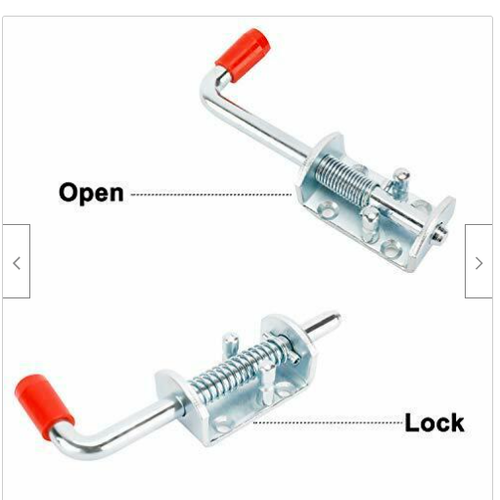 FAST USA SHIPPING 4x SECURITY Metal Locking Barrel Bolt Spring Loaded Latch 6.5" - Picture 2 of 3