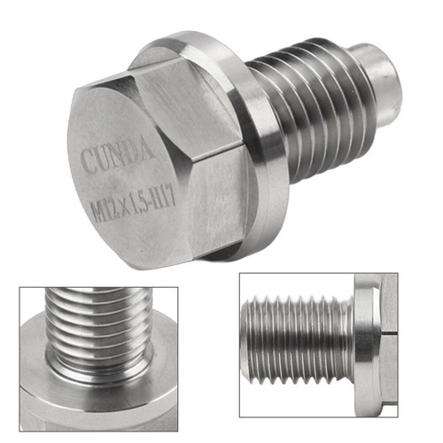 M12x1.5mm Engine Magnetic Oil Pan Drain Plug Bolt with Washer Fit BMW Benz Motor