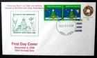 US, 1998 Santa Claus Indiana FDC & Tied On, Spanish Text, Cachet & ALA Seals