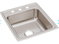 Elkay LR20223 Lustertone Classic Single Bowl Drop-in Stainless Steel Sink 18.