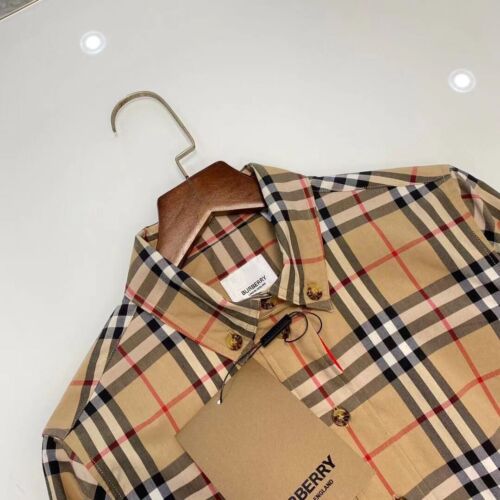 2025 NWT Women's Burberry Taupe Brown Check Belted Shirt Dresses Size:S/M/L/XL - Picture 5 of 25