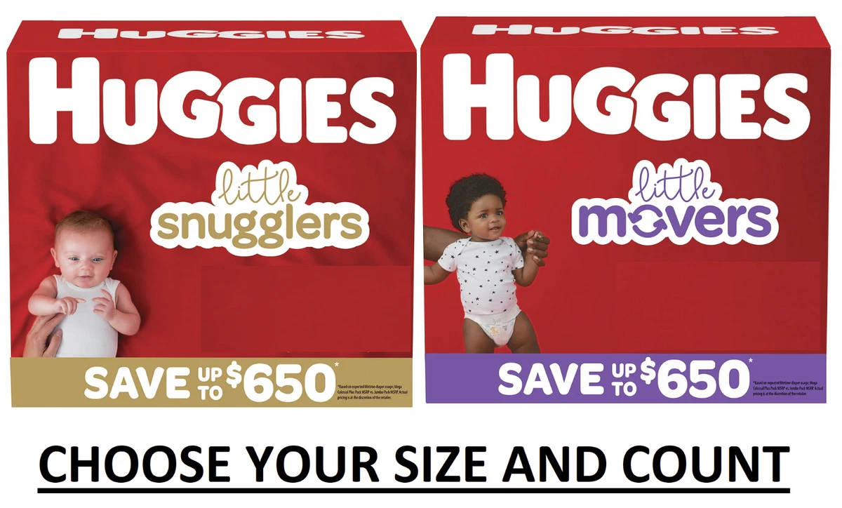 Huggies Disposable Diapers Little Snugglers Little Movers N 1 2 3 4 5 6 7
