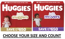 Huggies Disposable Diapers Little Snugglers/Little Movers - N, 1,2,3,4,5,6,7