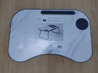 Honey-Can-Do Collapsible Folding Lap Desk, White/Faux White Marble 151603