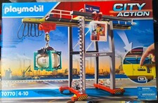PLAYMOBIL 70770 City Action Portalkran mit Containern Neu OVP