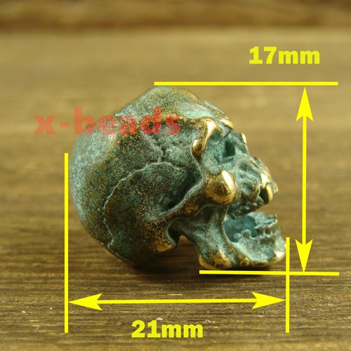 Brass Patination " Skull " Paracord Bead knife Lanyard Beads for EDC item - Picture 3 of 31