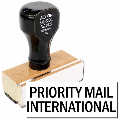 Priority Mail International Rubber Stamp, Business Office  Size 1/2'' x 1-1/2''