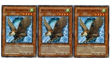 Yugioh- 3X Crystal Beast Cobalt Eagle - Common - 1st Edition - FOTB-EN006 - NM