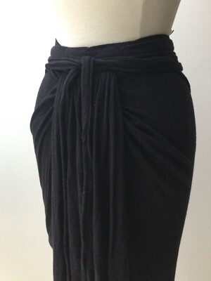 【関税込み】Rick Owens Lilies ミディアムスカート Rick Owens Lilies Black Jersey Draped Skirt with Ties NWT | eBay
