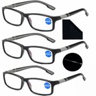 3Pcs Mens Women Reading Glasses TR90 Sports Readers +1.0 1.5 2.0 2.5 3.0 3.5 4.0