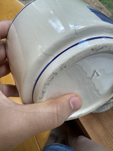 VTG 2 White Blue Holland Windmill & Ship Planter Pots or Bowls Made In Taiwan - Picture 11 of 12