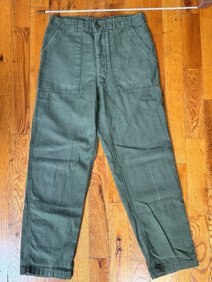 Vtg 60's VIETNAM WAR OG 107 Sateen Utility Fatigue Pants