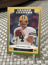 BRETT FAVRE 2006 TOPPS #286 LEAGUE LEADERS GOLD SP /2006 PACKERS HOF SERIAL #