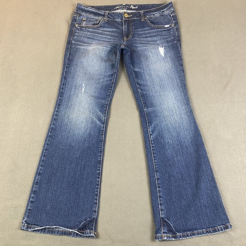 American Eagle Jeans Damen 12 Regular Blau Favorite Boyfriend Bootcut Stretch - Bild 1 von 14