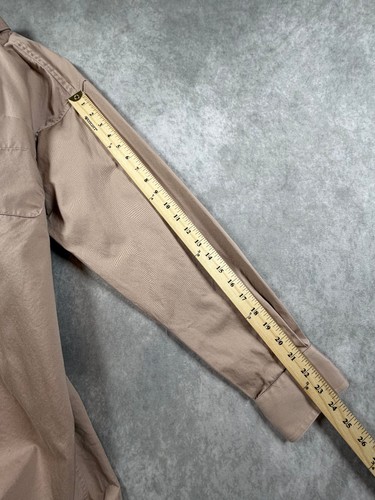 Ariat Mens Button Down Shirt 100% Cotton Twill Brown Long Sleeve L - Picture 9 of 9