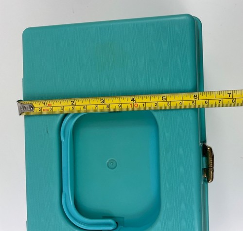 Box Wilson Mfg Corp Wil-Hold Sewing Box Teal Plastic Metal Latch *NO TRAY - Picture 12 of 13