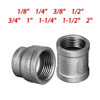 304 Edelstahl BSP 1/4'' - 2'' Innengewinde Gewindefittings Muffe Fittings Adapter