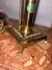 Vintage Paris Istanbul Orient Express Brass Claw Foot Adjustable Lamp Complete — photo 2
