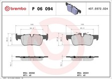 BREMBO Bremsbelagsatz Scheibenbremse PRIME P 06 094 f�r BMW MINI X1 F48 I01 F56