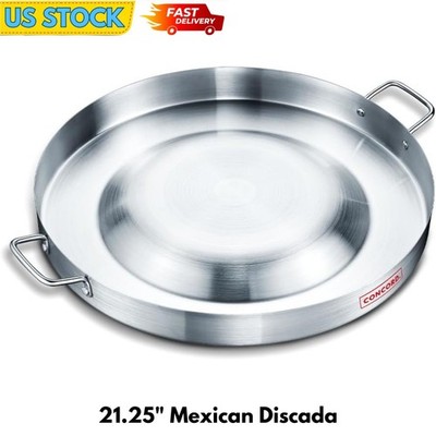 21'' Round Mexican Discada Concave Comal Bola Taco Grill Pan Frying Bowl BBQ Wok