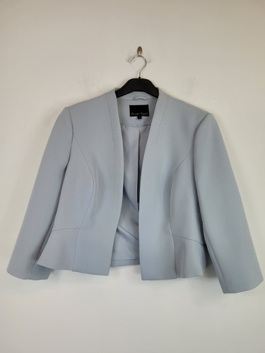 Phase Eight Occasion Jacket Grey Short Open Wedding ~ Size Uk 16 Vgc - Picture 1 of 8