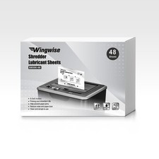 48-Pack Shredder Lubricant Sheets, 8.5 x 6 Inches, Sharpens Blades  Extends S...