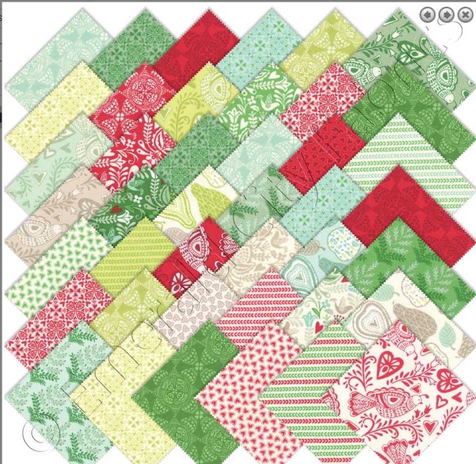 Moda Fabrics Kate Spain Christmas A Partridge In A Pear Tree Scrap Bag OOP - Image 2 of 4