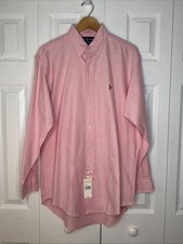 New Ralph Lauren Men s Pink Yarmouth 100 Cotton Button Up Dress Shirt 15.5-33