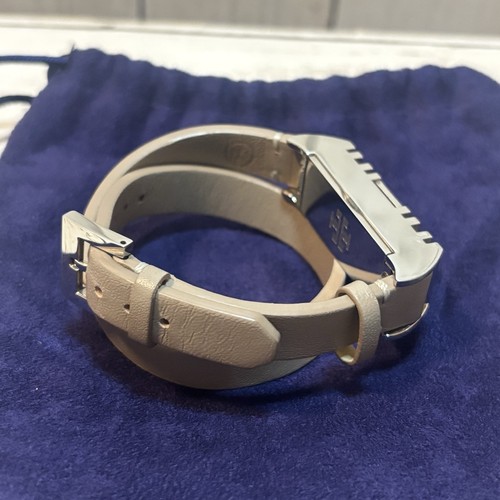 Tory Burch Fitbit Flex Double Wrap Bracelet French Gray Silver Color w/ Case - Picture 9 of 23