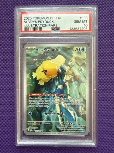 Pokemon 2025 Misty's Psyduck 193/182 IR Destined Rivals GEM MINT PSA 10